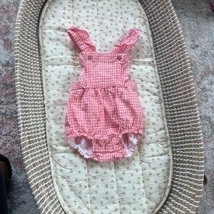 H&M Pink Gingham Romper